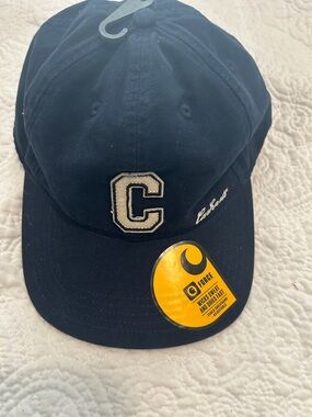 Carhartt Navy Baseball Hat with Cream Embroidered Script